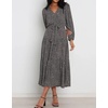 image:imageRVivimos Womens Fall Long Sleeve Casual Dresses Wrap V Neck Tiered Ruffle Flowy Midi Dress with BeltBlack2