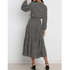 image:imageRVivimos Womens Fall Long Sleeve Casual Dresses Wrap V Neck Tiered Ruffle Flowy Midi Dress with BeltBlack2