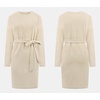 image:imageRVivimos Womens Fall Sweater Dress Casual Long Sleeve Crew Neck Elastic Knit Elegant Mini Dress with BeltBeige