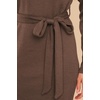 image:imageRVivimos Womens Fall Sweater Dress Casual Long Sleeve Crew Neck Elastic Knit Elegant Mini Dress with BeltBrown