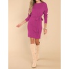 image:imageRVivimos Womens Fall Sweater Dress Casual Long Sleeve Crew Neck Elastic Knit Elegant Mini Dress with BeltFuchsia