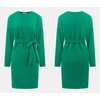image:imageRVivimos Womens Fall Sweater Dress Casual Long Sleeve Crew Neck Elastic Knit Elegant Mini Dress with BeltGreen