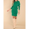 image:imageRVivimos Womens Fall Sweater Dress Casual Long Sleeve Crew Neck Elastic Knit Elegant Mini Dress with BeltGreen