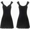 image:imageRVivimos Womens Fall Velvet Party Dress Sleeveless V Neck Empire Waist Elastic Fit and Flare Swing Mini DressBlack