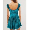 image:imageRVivimos Womens Fall Velvet Party Dress Sleeveless V Neck Empire Waist Elastic Fit and Flare Swing Mini DressDarkteal