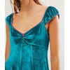 image:imageRVivimos Womens Fall Velvet Party Dress Sleeveless V Neck Empire Waist Elastic Fit and Flare Swing Mini DressDarkteal