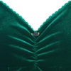 image:imageRVivimos Womens Fall Velvet Party Dress Sleeveless V Neck Empire Waist Elastic Fit and Flare Swing Mini DressGreen