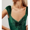 image:imageRVivimos Womens Fall Velvet Party Dress Sleeveless V Neck Empire Waist Elastic Fit and Flare Swing Mini DressGreen