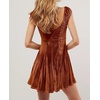 image:imageRVivimos Womens Fall Velvet Party Dress Sleeveless V Neck Empire Waist Elastic Fit and Flare Swing Mini DressRustbrown