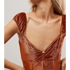image:imageRVivimos Womens Fall Velvet Party Dress Sleeveless V Neck Empire Waist Elastic Fit and Flare Swing Mini DressRustbrown
