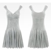 image:imageRVivimos Womens Fall Velvet Party Dress Sleeveless V Neck Empire Waist Elastic Fit and Flare Swing Mini DressSilver