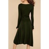 image:imageRVivimos Womens Fall Winter Long Sleeves VNeck Casual Button Down Knit Sweater Midi DressArmygreen