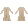 image:imageRVivimos Womens Fall Winter Long Sleeves VNeck Casual Button Down Knit Sweater Midi DressBeige