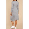 image:imageRVivimos Womens Fall Winter Long Sleeves VNeck Casual Button Down Knit Sweater Midi DressGray