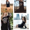 image:imageRVivimos Womens Floral Embroidered Off Shoulder Long Sleeve Short DressesBlack