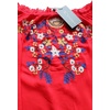 image:imageRVivimos Womens Floral Embroidered Off Shoulder Long Sleeve Short DressesRed
