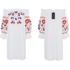 image:imageRVivimos Womens Floral Embroidered Off Shoulder Long Sleeve Short DressesWhite