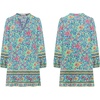 image:imageRVivimos Womens Long Sleeve Boho Tunic Dress V Neck Floral Print Casual Loose Patchwork Hem Mini DressGreen