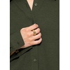 image:imageRVivimos Womens Long Sleeve Button Down Shirts Fall Winter Casual Loose Waffle Knit TopsArmy Green