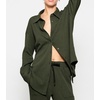 image:imageRVivimos Womens Long Sleeve Button Down Shirts Fall Winter Casual Loose Waffle Knit TopsArmy Green