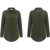 image:imageRVivimos Womens Long Sleeve Button Down Shirts Fall Winter Casual Loose Waffle Knit TopsArmy Green