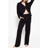 image:imageRVivimos Womens Long Sleeve Button Down Shirts Fall Winter Casual Loose Waffle Knit TopsBlack