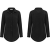 image:imageRVivimos Womens Long Sleeve Button Down Shirts Fall Winter Casual Loose Waffle Knit TopsBlack
