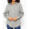 image:imageRVivimos Womens Long Sleeve Button Down Shirts Fall Winter Casual Loose Waffle Knit TopsGrey