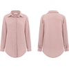 image:imageRVivimos Womens Long Sleeve Button Down Shirts Fall Winter Casual Loose Waffle Knit TopsPink