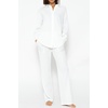 image:imageRVivimos Womens Long Sleeve Button Down Shirts Fall Winter Casual Loose Waffle Knit TopsWhite