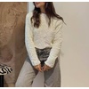 image:imageRVivimos Womens Long Sleeve Crop Tops Fall Winter Sequin Bow Tie Glitter Fashion Casual Tops BlousesWhite