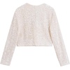 image:imageRVivimos Womens Long Sleeve Crop Tops Fall Winter Sequin Bow Tie Glitter Fashion Casual Tops BlousesWhite