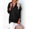 image:imageRVivimos Womens Oversized Sweatshirts Fall Essential Hoodies Pullover Cotton Long Sleeve Button Up Casual Tops with PocketsBlack