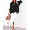 image:imageRVivimos Womens Oversized Sweatshirts Fall Essential Hoodies Pullover Cotton Long Sleeve Button Up Casual Tops with PocketsBlack