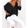 image:imageRVivimos Womens Oversized Sweatshirts Fall Essential Hoodies Pullover Cotton Long Sleeve Button Up Casual Tops with PocketsBlack