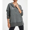 image:imageRVivimos Womens Oversized Sweatshirts Fall Essential Hoodies Pullover Cotton Long Sleeve Button Up Casual Tops with PocketsDarkgrey