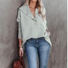 image:imageRVivimos Womens Oversized Sweatshirts Fall Essential Hoodies Pullover Cotton Long Sleeve Button Up Casual Tops with PocketsGrey