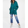 image:imageRVivimos Womens Oversized Sweatshirts Fall Essential Hoodies Pullover Cotton Long Sleeve Button Up Casual Tops with PocketsTeal