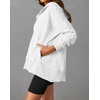 image:imageRVivimos Womens Oversized Sweatshirts Fall Essential Hoodies Pullover Cotton Long Sleeve Button Up Casual Tops with PocketsWhite