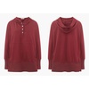 image:imageRVivimos Womens Oversized Sweatshirts Fall Essential Hoodies Pullover Cotton Long Sleeve Button Up Casual Tops with PocketsWinered