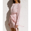 image:imageRVivimos Womens Satin Dress Long Sleeve Casual Wrap Ruched Tie Waist Party Mini DressLightpink