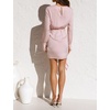 image:imageRVivimos Womens Satin Dress Long Sleeve Casual Wrap Ruched Tie Waist Party Mini DressLightpink