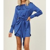 image:imageRVivimos Womens Satin Dress Long Sleeve Casual Wrap Ruched Tie Waist Party Mini DressRoyalblue