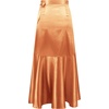 image:imageRVivimos Womens Satin Skirt High Waist Split Side Sexy Party Wrap Tie Waist Flowy Maxi SkirtCamel