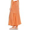 image:imageRVivimos Womens Satin Skirt High Waist Split Side Sexy Party Wrap Tie Waist Flowy Maxi SkirtCamel
