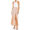image:imageRVivimos Womens Satin Skirt High Waist Split Side Sexy Party Wrap Tie Waist Flowy Maxi SkirtChampagne