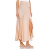 image:imageRVivimos Womens Satin Skirt High Waist Split Side Sexy Party Wrap Tie Waist Flowy Maxi SkirtChampagne