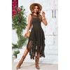 image:imageRVivimos Womens Sleeveless Backless Asymmetrical Layered Lace Long Dress with Slip Two PiecesArmygreen