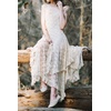 image:imageRVivimos Womens Sleeveless Backless Asymmetrical Layered Lace Long Dress with Slip Two PiecesBeige