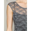 image:imageRVivimos Womens Sleeveless Backless Asymmetrical Layered Lace Long Dress with Slip Two PiecesGrey